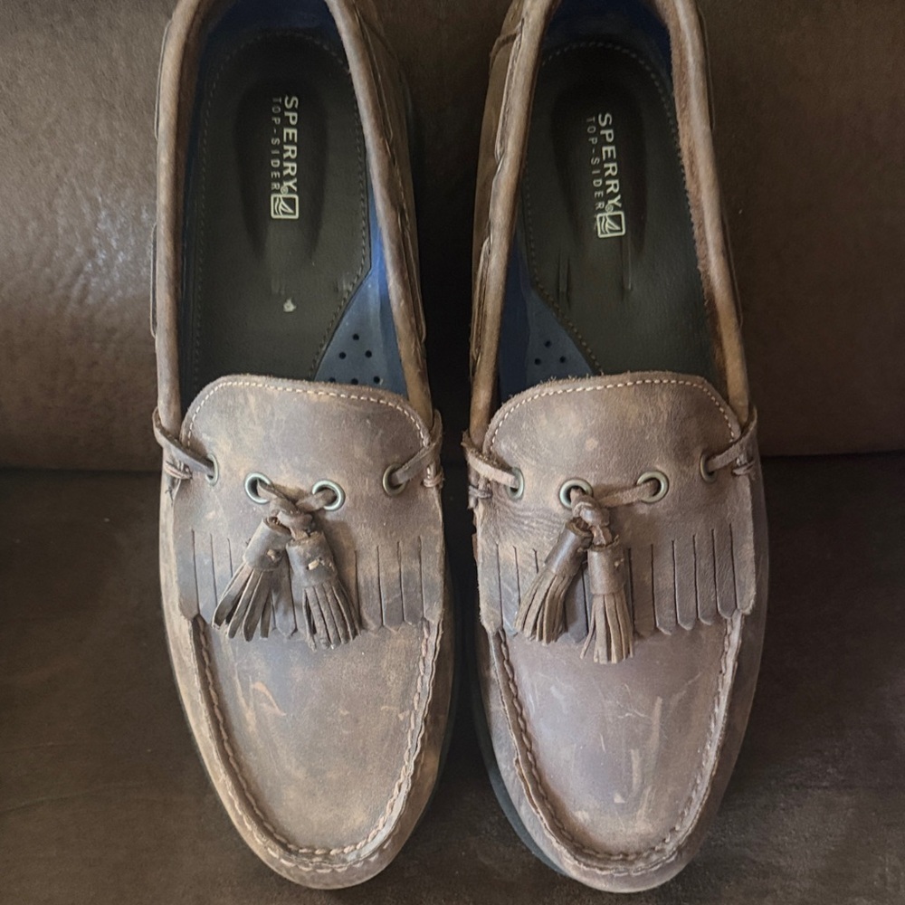 Sperry Top Sider slip on loafers tassel SZ 10.5M Brown
QQ